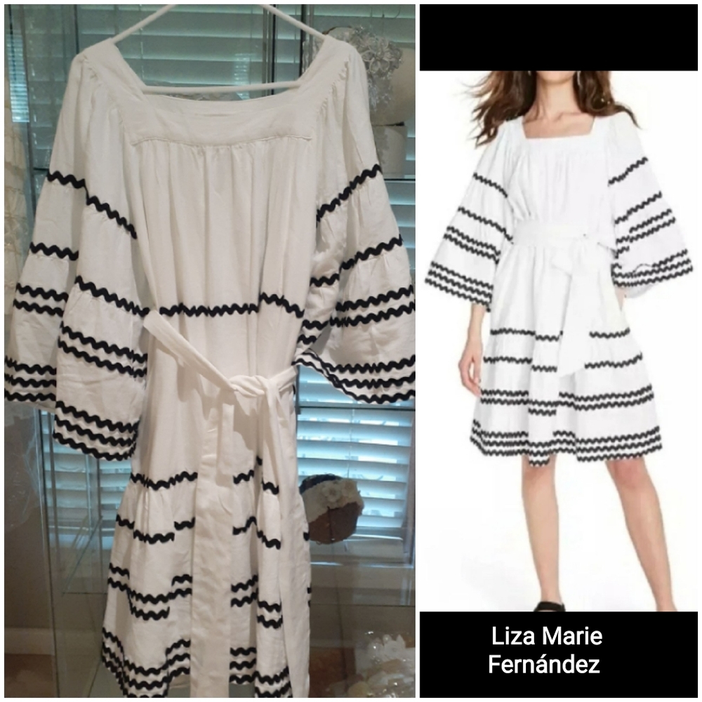 Lisa marie fernandez white ric rac dress
